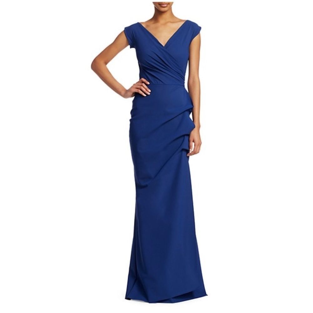 Chiara Boni La Petite Robe Egea Cap-Sleeve Jersey Gown Size 12 $995
